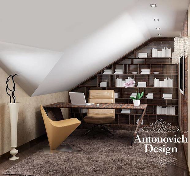 Фото из портфолио Дизайн рабочего кабинета от Екатерины Антонович. Когда работа – праздник. – фотографии дизайна интерьеров на INMYROOM