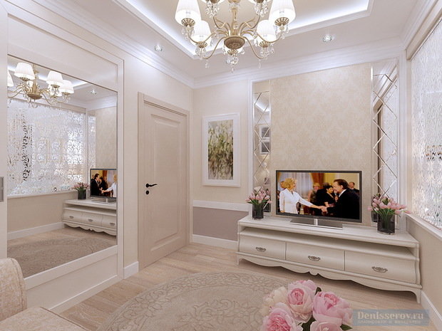 Фото из портфолио Однокомнатная квартира 45 кв. м в классическом стиле для мамы – фотографии дизайна интерьеров на INMYROOM