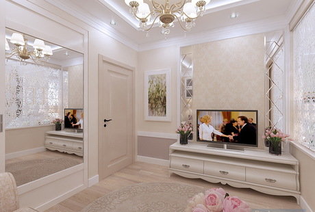 Однокомнатная квартира 45 кв. м в классическом стиле для мамы