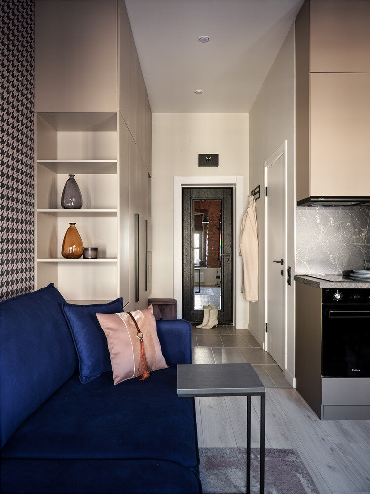 Фотография: Прихожая в стиле Современный, Эклектика, Лофт, Малогабаритная квартира, Квартира, Студия, Проект недели, Москва, Кирпичный дом, до 40 метров, Алла Богданова – фото на INMYROOM Фотография: Прихожая в стиле Современный, Эклектика, Лофт, Малогабаритная квартира, Квартира, Студия, Проект недели, Москва, Кирпичный дом, до 40 метров, Алла Богданова – фото на INMYROOM