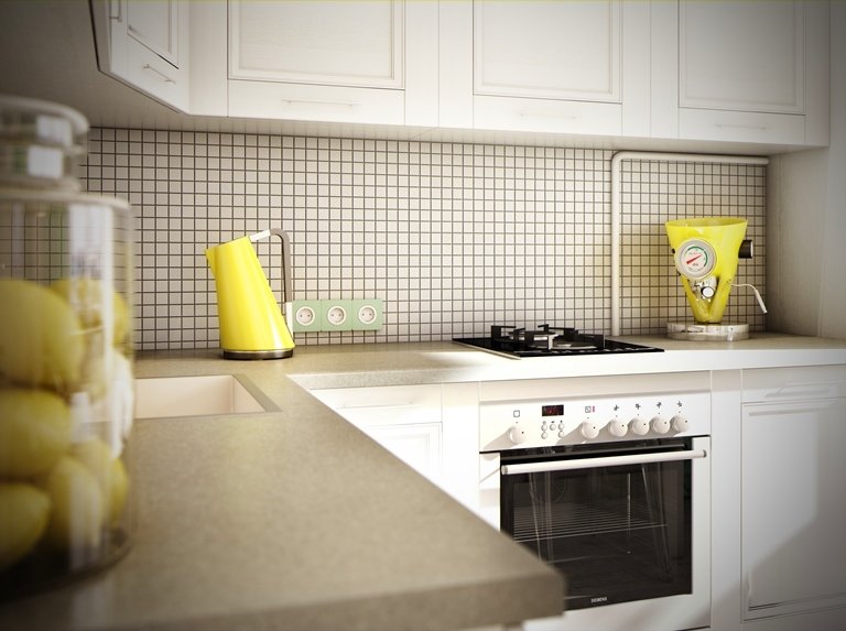 Фотография: в стиле , Кухня и столовая, Современный, Планировки, Проект недели, Серый, ИКЕА, Марина Саркисян, Lightstar, Arte Lamp Molecule, Oset, Verona Mobili – фото на INMYROOM