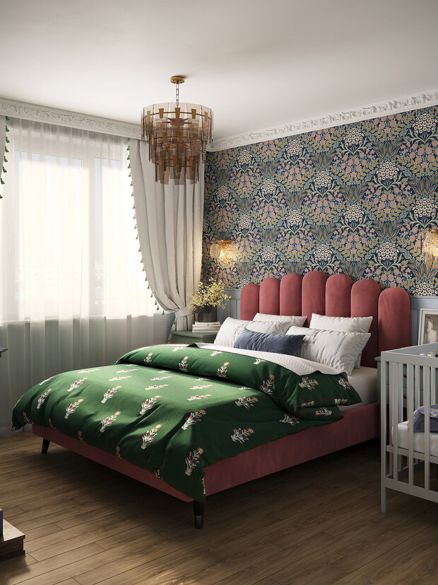 Фотография: Спальня в стиле Современный, Эклектика, Квартира, Проект дня, Санкт-Петербург, Ирина Собыленская, Панельный дом, 3 комнаты, 40-60 метров, 60-90 метров – фото на INMYROOM