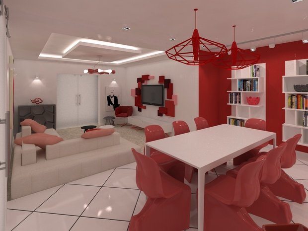 Фото из портфолио "Все красное" – фотографии дизайна интерьеров на INMYROOM