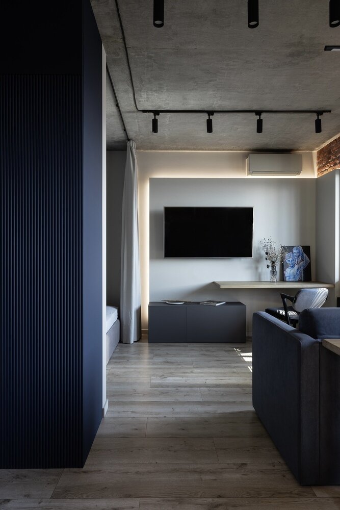 Фотография: Гостиная в стиле Лофт, Современный, Квартира, Студия, Проект недели, Самара, 40-60 метров, ART METR – фото на INMYROOM