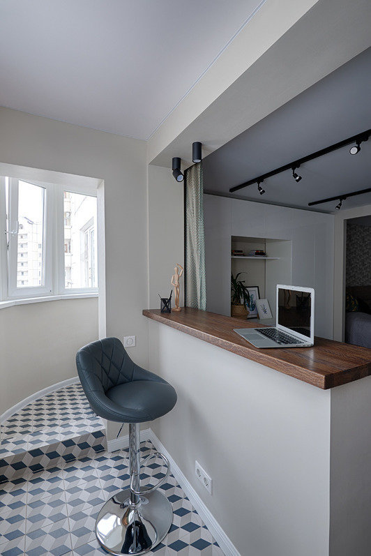 Фотография: Балкон в стиле Скандинавский, Квартира, Проект недели, Панельный дом, 2 комнаты, 40-60 метров, Анна Моджаро – фото на INMYROOM