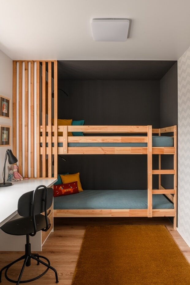 Фотография: Детская в стиле Современный, Квартира, Проект недели, Липецк, Хрущевка, Кирпичный дом, 3 комнаты, 60-90 метров, Наталия Сытникова – фото на INMYROOM