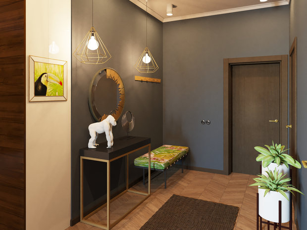 Фотография: Прихожая в стиле Эклектика, Квартира, Проект недели, Москва, новостройка, Монолитный дом, Arslanova Design, 3 комнаты, 60-90 метров – фото на INMYROOM