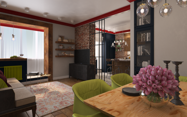 Фото из портфолио Красная лента – фотографии дизайна интерьеров на INMYROOM