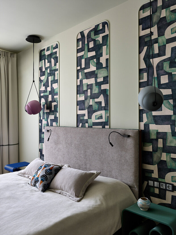 Фотография: Спальня в стиле Современный, Эклектика, Квартира, Проект дня, Москва, Фрунзенская набережная, Сталинка, 3 комнаты, 60-90 метров, Анна Громова – фото на INMYROOM