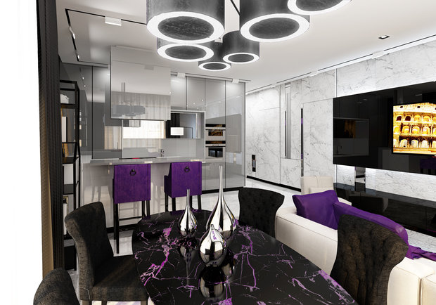 Фото из портфолио Интерьер гостиной комнаты, 46кв.м. – фотографии дизайна интерьеров на INMYROOM