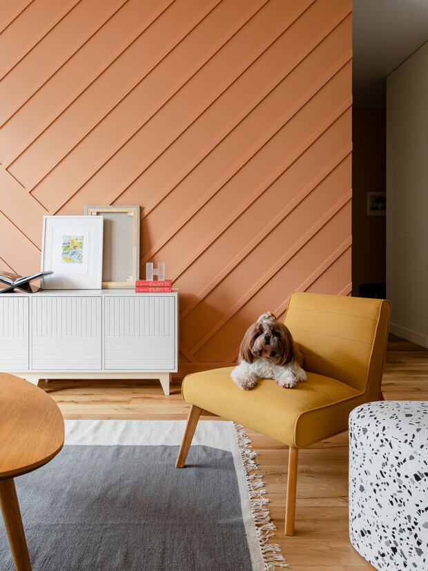 Фотография: Гостиная в стиле Современный, Джапанди, Квартира, Проект дня, Екатеринбург, 2 комнаты, 60-90 метров, Анастасия Заркуа – фото на INMYROOM