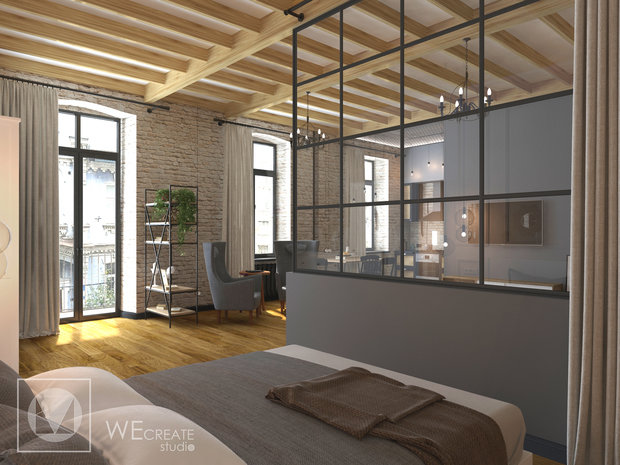 Фото из портфолио Уютный лофт в центре столицы – фотографии дизайна интерьеров на INMYROOM