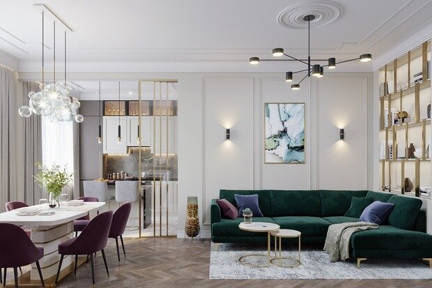 Фото из портфолио Гостиная в стиле неоклассика – фотографии дизайна интерьеров на INMYROOM