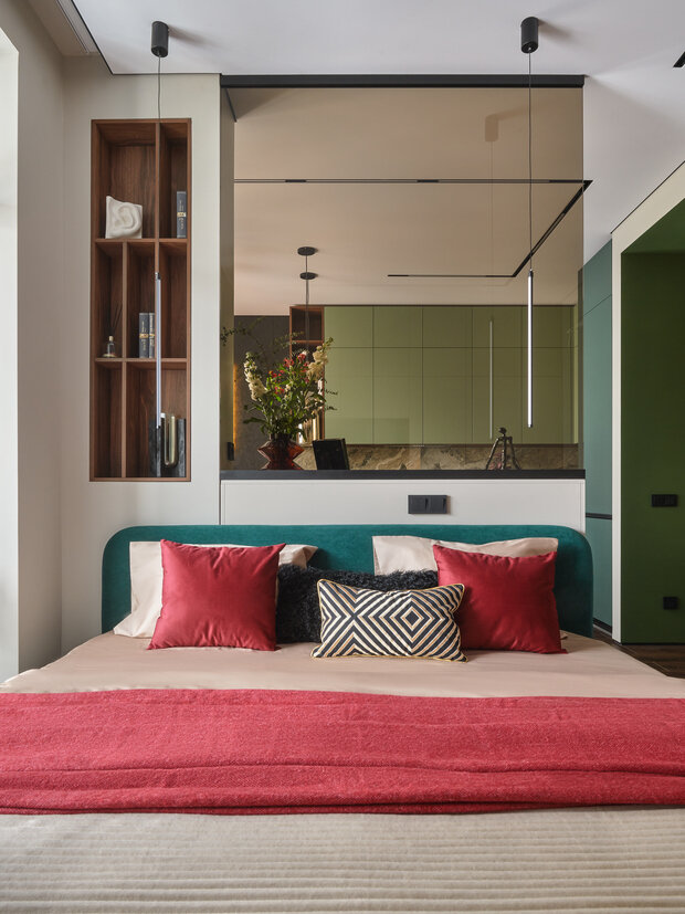 Фотография: Спальня в стиле Современный, Малогабаритная квартира, Квартира, Проект дня, Новая Москва, Монолитный дом, 2 комнаты, 40-60 метров, Руслан Битиев – фото на INMYROOM