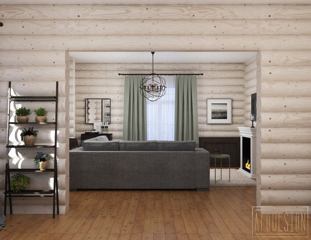 Фото из портфолио Дизайн дома из бруса – фотографии дизайна интерьеров на INMYROOM