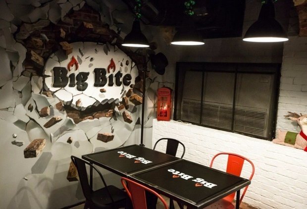 Фото из портфолио 3D-пролом для кафе Big Bite – фотографии дизайна интерьеров на INMYROOM