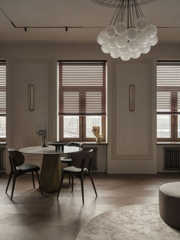 Фотография: Кухня и столовая в стиле Современный, Квартира, Проект дня, 2 комнаты, 60-90 метров, Санкт-Петербруг, современный с элементами классики и роскоши – фото на INMYROOM