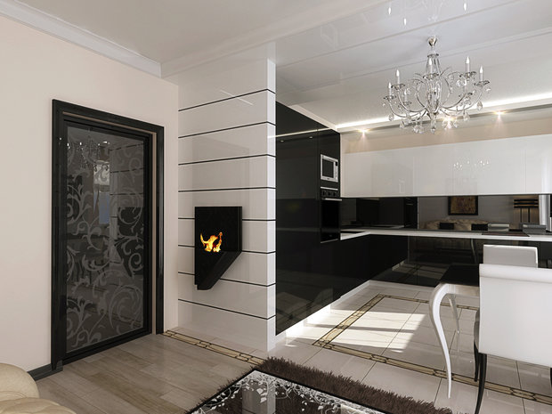 Фото из портфолио Черно-белое кино – фотографии дизайна интерьеров на INMYROOM
