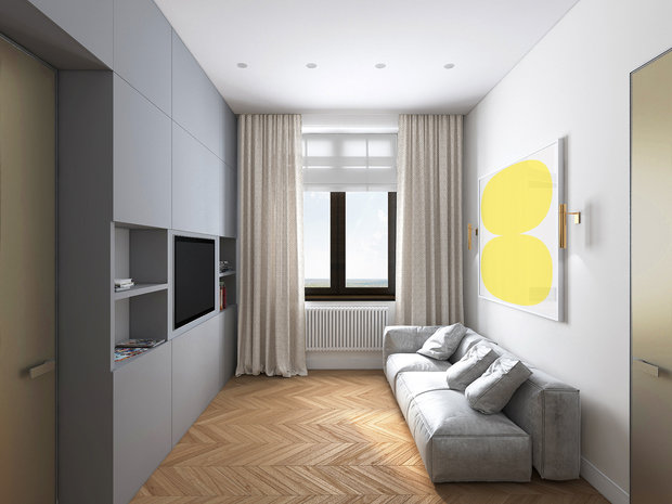 Фотография: Гостиная в стиле Минимализм, Дом, Проект недели – фото на INMYROOM