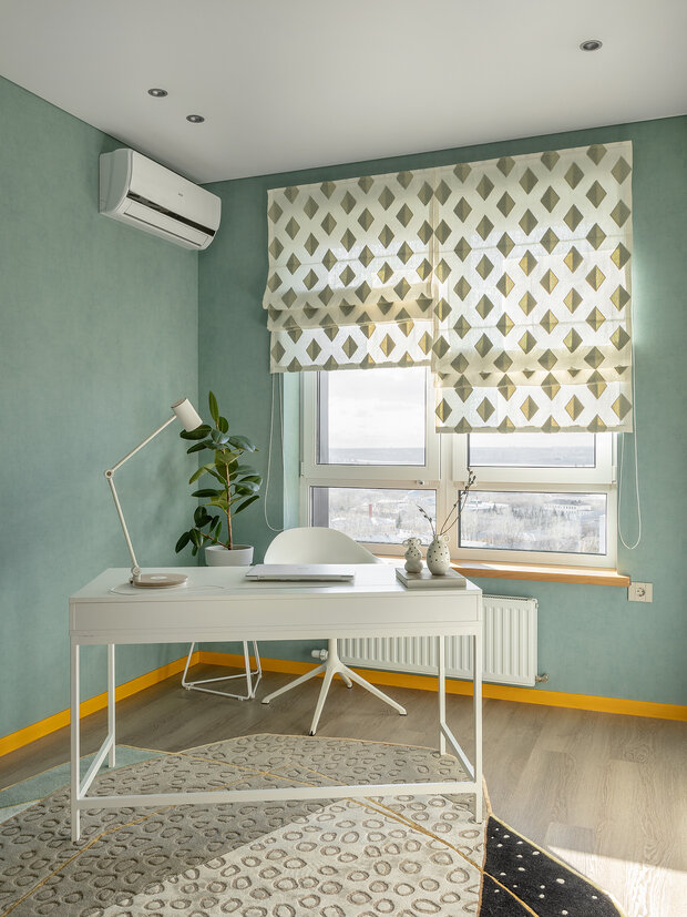 Фотография: Кабинет в стиле Современный, Квартира, Проект дня, Казань, Монолитный дом, 2 комнаты, 60-90 метров – фото на INMYROOM