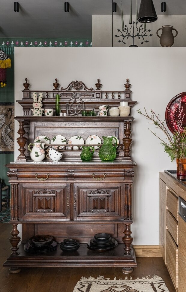 Фотография: Кухня и столовая в стиле Прованс и Кантри, Эклектика, Винтажный, Квартира, Проект недели, Блочный дом, 3 комнаты, Более 90 метров, Уфа, Юлия Мусина, Александр Сафаров, PRSPKT Architects – фото на INMYROOM