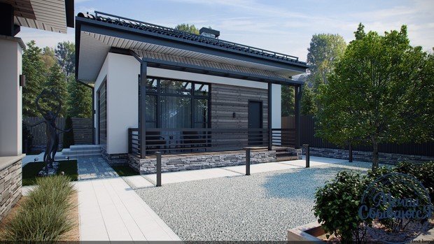 Фото из портфолио Динамичный загородный дом – фотографии дизайна интерьеров на INMYROOM