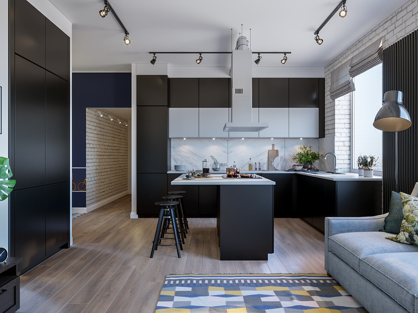 Фотография: Кухня и столовая в стиле Скандинавский, Современный, Квартира, Проект недели, Москва, 3 комнаты, Более 90 метров, Наталия Васильева – фото на INMYROOM