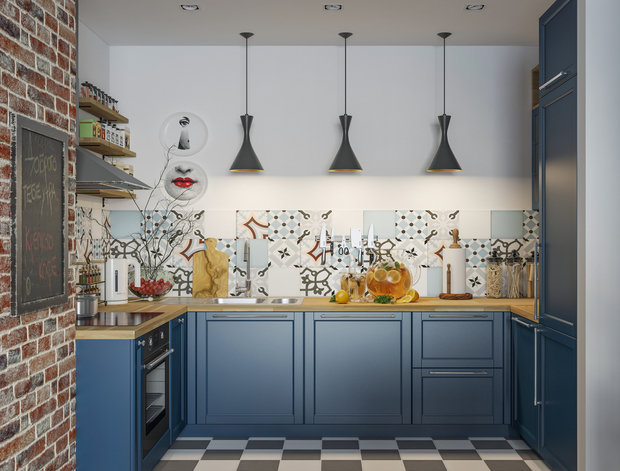 Фотография: Кухня и столовая в стиле Скандинавский, Лофт, Современный, Квартира, Проект недели, Новая Москва, OM Design, Монолитный дом, 3 комнаты, 60-90 метров – фото на INMYROOM