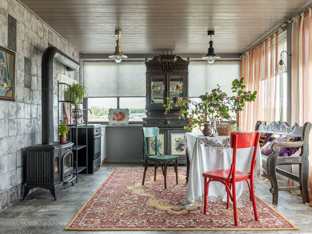 Фотография: Кухня и столовая в стиле Прованс и Кантри, Дом, Проект дня, Дом и дача, Кирпичный дом, 4 и больше, Более 90 метров, Башкортостан, Лилия Асфандиярова, прованс/винтаж – фото на INMYROOM