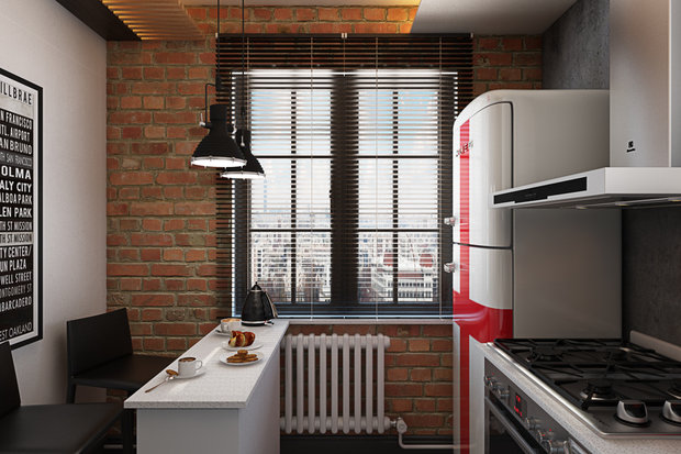 Фото из портфолио Компакт-LOFT на Шаумяна – фотографии дизайна интерьеров на INMYROOM