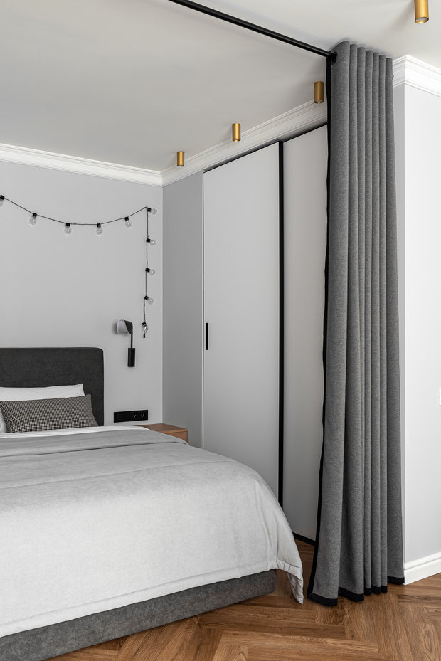 Фотография: Спальня в стиле Классический, Современный, Скандинавский, Квартира, Студия, Проект недели, Пенза, 40-60 метров, Юлия Власова – фото на INMYROOM