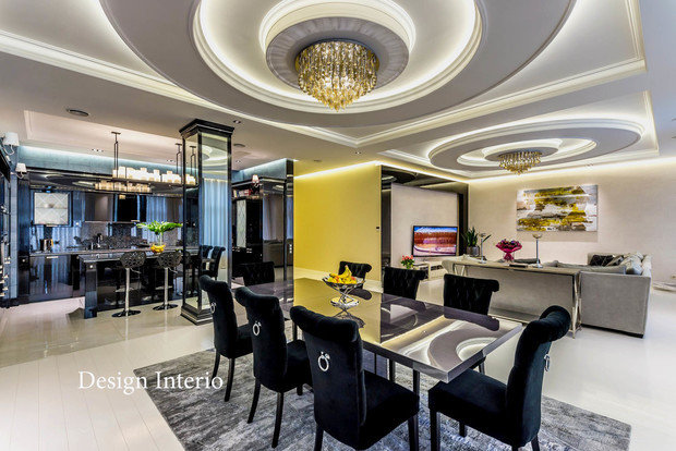 Фото из портфолио Интерьер гостиной в квартире 280 кв.м,в стиле неоклассики. – фотографии дизайна интерьеров на INMYROOM