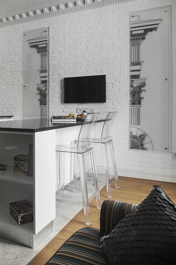 Фотография: Кухня и столовая в стиле Эклектика, Современный, Квартира, Проект недели, Москва, Валерия Дзюба, Nido Interiors, новостройка – фото на INMYROOM