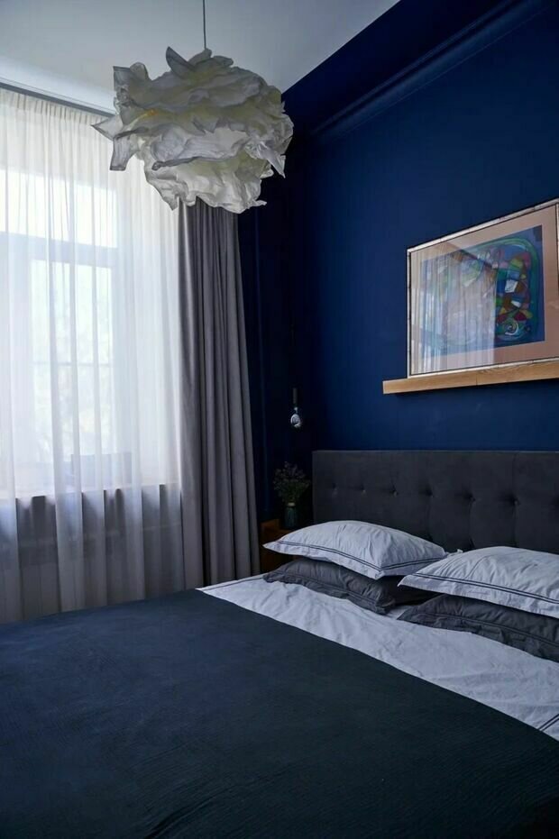 Фотография: Спальня в стиле Скандинавский, Современный, Квартира, Проект дня, Москва, Сталинка, Кирпичный дом, 3 комнаты, 60-90 метров, II-03, Олеся Макарова – фото на INMYROOM