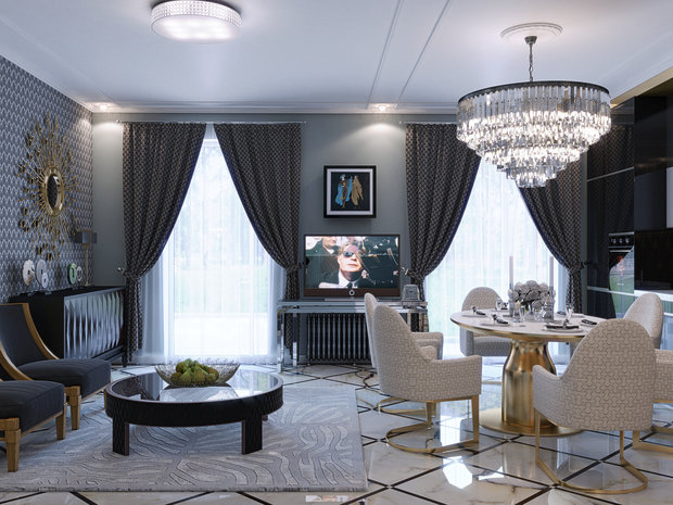 Фото из портфолио Ар-Деко частные апартаменты – фотографии дизайна интерьеров на INMYROOM