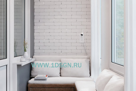 Дизайн интерьера Лоджия в квартире ЖК "Спасский мост" г. Красногорск