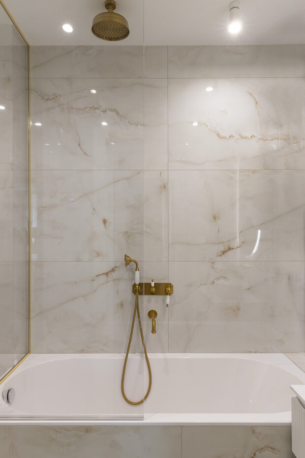 Фотография: Ванная в стиле Современный, Квартира, Проект дня, Самара, Сталинка, 3 комнаты, 40-60 метров, Татьяна Тувман – фото на INMYROOM