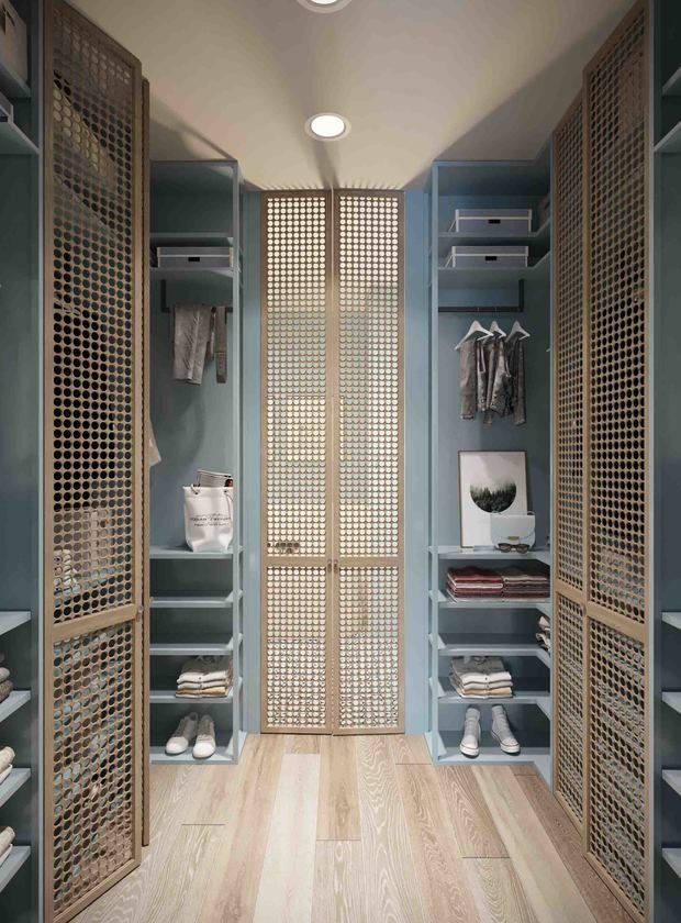 Фотография: Гардеробная в стиле Современный, Проект недели, Москва, 4 и больше, Более 90 метров, Олеся Федоренко, ЖК "Дом на Трубецкой" – фото на INMYROOM