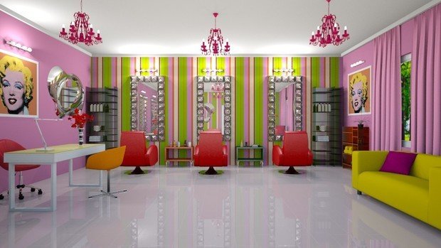 Фото из портфолио Салон красоты в стиле поп-арт – фотографии дизайна интерьеров на INMYROOM