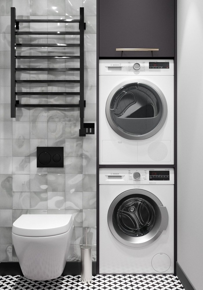 Фотография: Ванная в стиле Современный, Квартира, Проект недели, Санкт-Петербург, 3 комнаты, 60-90 метров, Екатерина Третьякова, Tretiakova Interior – фото на INMYROOM