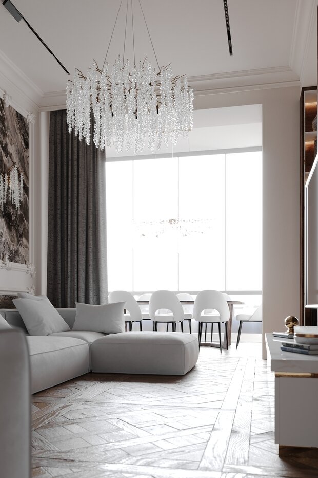 Фото из портфолио Гостиная. Кухня. Ванная. Duderhof Club – фотографии дизайна интерьеров на INMYROOM