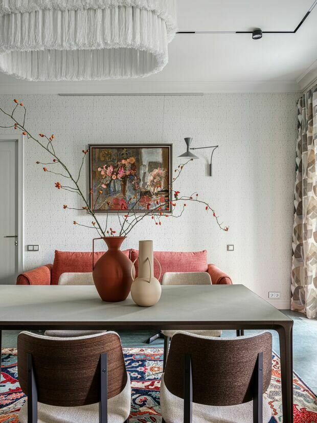 Фотография: Кухня и столовая в стиле Современный, Эклектика, Квартира, Проект дня, 4 и больше, Более 90 метров, Екатерина Митрошина, Анна Оробинская, Наталья Боник – фото на INMYROOM