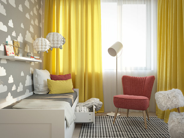 Фотография: Детская в стиле Скандинавский, Современный – фото на INMYROOM