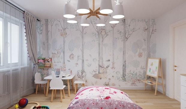 Фото из портфолио Детская в сканди стиле – фотографии дизайна интерьеров на INMYROOM