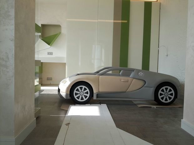 Фото из портфолио Уникальная детская кровать-машина BugaTTi Veyron от R.O.M.-Dekor – фотографии дизайна интерьеров на INMYROOM