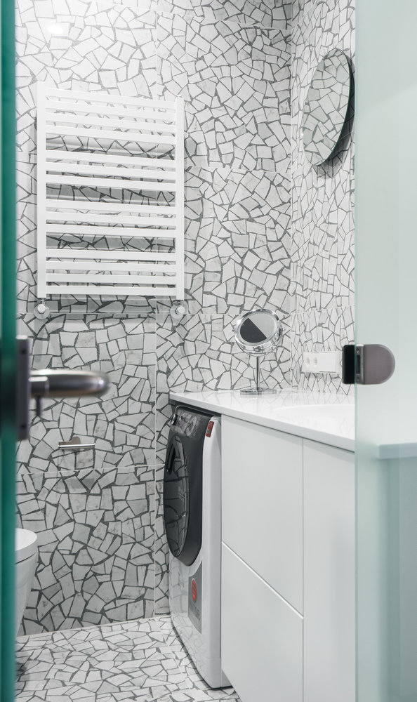 Фотография: Ванная в стиле Современный, Квартира, Белый, Минимализм, Проект недели, Бежевый, Монолитный дом, 2 комнаты, 60-90 метров, Светлогорск, Сергей Мельников, Line Design – фото на INMYROOM Фотография: Ванная в стиле Современный, Квартира, Белый, Минимализм, Проект недели, Бежевый, Монолитный дом, 2 комнаты, 60-90 метров, Светлогорск, Сергей Мельников, Line Design – фото на INMYROOM