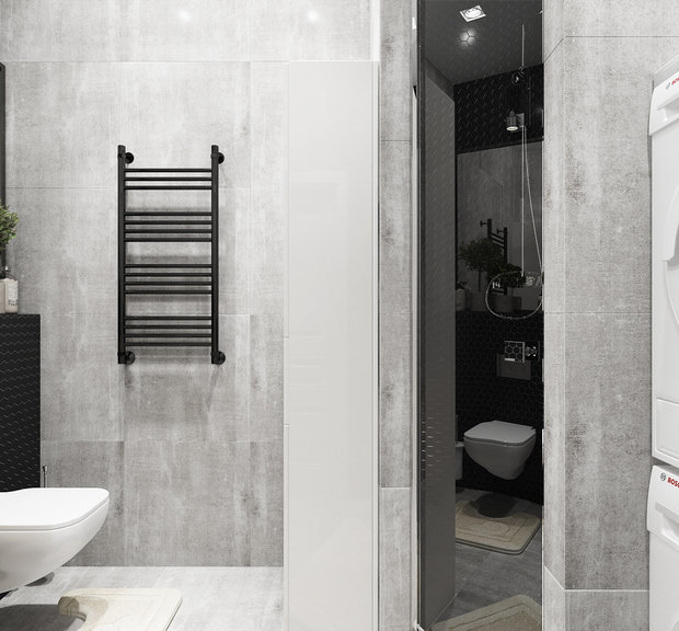 Визуализация интерьера ванной комнаты в современном стиле