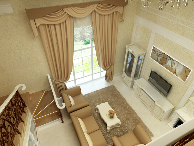 Фото из портфолио гостиная со вторым светом в частном доме, Краснодар – фотографии дизайна интерьеров на INMYROOM