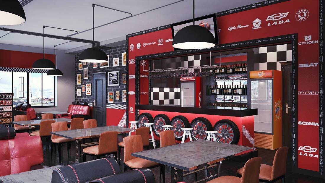 Фото из портфолио Кафе в Симферополе – фотографии дизайна интерьеров на INMYROOM Фото из портфолио Кафе в Симферополе – фотографии дизайна интерьеров на INMYROOM