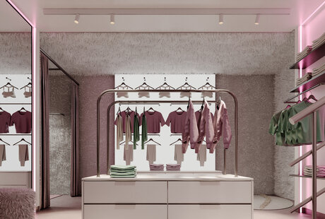 Дизайн кафе Rébellion The Pink Hub X Gavrosh